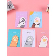 ÖZ OFİS Kedi Patisi Yapışkanlı Not Kağıdı Postit - Kawaii 30 Yaprak Sevimli Memo Pad - Tekli (OMT-011)