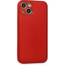 Solmazlar Online iPhone 14 Plus Kılıf Coco Deri Silikon Kapak - Kırmızı