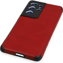 Solmazlar Online Galaxy S21 Ultra Kılıf Loop Deri Silikon - Kırmızı