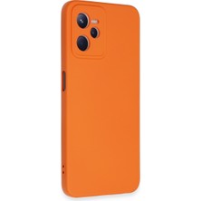Solmazlar Online Realme C35 Kılıf Nano Içi Kadife Silikon - Turuncu