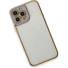Solmazlar Online iPhone 13 Pro Max Kılıf Liva Lens Silikon - Lila