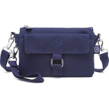 Smart Bags Günlük Minik Boy Su Geçirmez Krınkıl Kumaş Kadın Telefon ve Postacı Çantası Lacivert