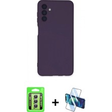 Pileli Store Pilelistore™ Galaxy A24 4g Kılıf Ahenk Serisi - Siyah 3D Antistatik Cam Ekran Koruyucu + Raze Metal Kamera Lens - Gs
