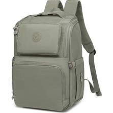 Smart Bags Büyük Boy Su Geçirmez Çok Cepli Anne ve Bebek Bakım Sırt Çantası Yeşil