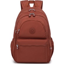 Smart Bags Büyük Boy Laptop Bölmeli Su Geçirmez Krınkıl Kumaş Okul Çantası Kiremit