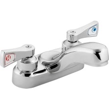 8210 °F05 Commercial M-Dura With 4-Inç Centerser Lavatory Musluk ve 2.5-Inç Lever Yapılmış, 0.5 Gpm, Chrome By