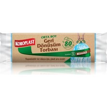 Tekrar Dönüştürülebilir Geri Dönüşüm Torbası 55X60 cm 10'lu, Sızdırmaz, Kolay Bağlanabilir Atık Poşeti, Ev, Ofis, Okul, Restoran, Market, Otel, Hastane, Apartman, Park, Bahçe, Depo, Fabrika