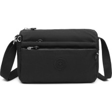 Smart Bags Günlük Küçük Boy Su Geçirmez Hafif Krınkıl Kumaş Kadın Çapraz Çanta Siyah