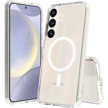 Buff Labs S24 ile Uyumlu (6.7 Inç) Magsafe Uyumlu Hybrid Darbe Emici Tpu + Pc Şeffaf Kılıf