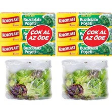 3'lü Çok Al Az Öde Orta Boy 60'lı Buzdolabı Poşeti (3 x 20 Adet) 2li Paket