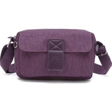Smart Bags Günlük Minik Boy Su Geçirmez Krınkıl Kumaş Kadın Telefon ve Postacı Çantası Mürdüm