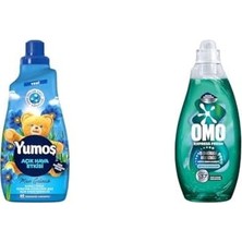 Yumoş Açık Hava Mavi Gelincik 1440ML + Omo Fresh Kötü Koku Karşıtı 1480ML Deterjan ve Yumuşatıcı Seti