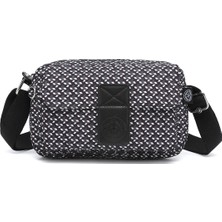 Smart Bags Günlük Minik Boy Su Geçirmez Krınkıl Kumaş Kadın Telefon ve Postacı Çantası Siyah/beyaz