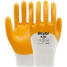 Beybi K40 Sarı Nitril Işçi Iş Eldiveni Xl/10/12 Adet