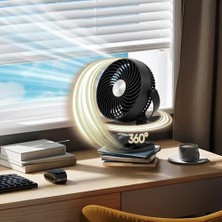 Mini Vantilatör - Masaüstü USB Fan - Klipsli Sabitleme - 360° Ayarlanabilir - Ultra Güçlü Hava Akımı ile Süper Serinlik Hissi - Portatif, Taşınabilir, Minimalist Tasarım (Siyah)