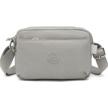 Smart Bags Günlük Küçük Boy Su Geçirmez Hafif Krınkıl Kumaş Kadın Omuz Çantası Buz Gri