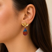 Vesce Atelier Renkli Dalga Küpe Handmade Küpe