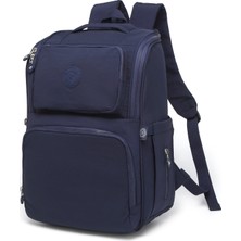 Smart Bags Büyük Boy Su Geçirmez Çok Cepli Anne ve Bebek Bakım Sırt Çantası Lacivert