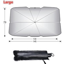 145 cm Uv Korumalı Araç Içi Ön Cam Araba Güneşliği