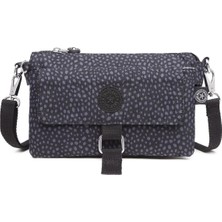 Smart Bags Günlük Minik Boy Su Geçirmez Krınkıl Kumaş Kadın Telefon ve Postacı Çantası Puantiye Siyah