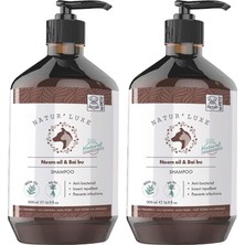 Naturluxe Dog Shampoo Neem Oil & Bai Bu 500ML (2 Paketi)