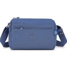 Smart Bags Günlük Küçük Boy Su Geçirmez Hafif Krınkıl Kumaş Kadın Çapraz Çanta Mavi