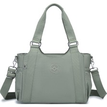 Smart Bags Günlük Orta Boy Su Geçirmez Krınkıl Kumaş Kadın Omuz Çantası Yeşil