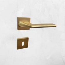 AvantajAl Anka Mat Altın Mat Sarı, Gold Rengi Italyan Rozetli Kapı Kolu Wc Kapı Kolu