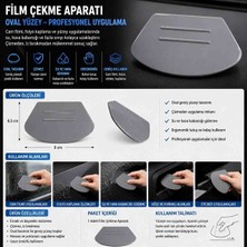 Loacandleco Oval Film Çekme Aparatı – Profesyonel Cam Film Raklesi, Folyo Uygulama Aparatı, Su Sıyırma ve Kabarcık Giderici