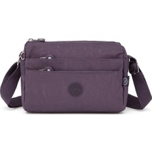 Smart Bags Günlük Küçük Boy Su Geçirmez Hafif Krınkıl Kumaş Kadın Çapraz Çanta Mürdüm