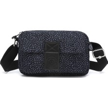 Smart Bags Günlük Minik Boy Su Geçirmez Krınkıl Kumaş Kadın Telefon ve Postacı Çantası Puantiye Siyah
