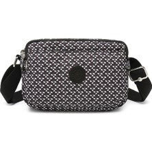 Smart Bags Günlük Küçük Boy Su Geçirmez Hafif Krınkıl Kumaş Kadın Omuz Çantası Siyah/beyaz