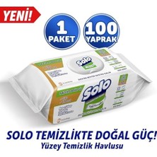Solo Yüzey Temizleme Mendili Doğal Güç Beyaz Sabun 100 Yaprak