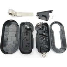 Autohan Keys Doblo, Linea, Uyumlu 3 Tuşlu Uzaktan Kumanda Kabı, Siyah Anahtar Koruma Kılıfı