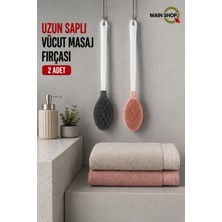 UltraMint Iki Adet Çift Taraflı Yumuşak Uzun Saplı Banyo Vücut Fırçası