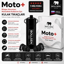 Bollsen Moto Kulak Tıkaçları – Motosiklet Sürücüleri Için Yeniden Kullanılabilir Silikon Kulak Tıkacı – 24 Db Snr Rüzgar Gürültü Azaltma – Kask Altına Uyumlu, Yıkanabilir ve Rahat