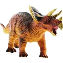 Yumuşak Plastik Dinozor Figür - Triceratops