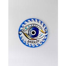 Mundy Şarköy Temalı Polyester Kabartmalı Nazar Magnet  Çap: 7 cm – Dekoratif Hediyelik Buzdolabı Süsü  (KOD:1212)