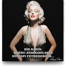 Marilyn Monroe Sözleri Tablosu - 60X60CM