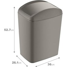 Soft Çöp Kutusu Döner Kapak 40 Lt Bej