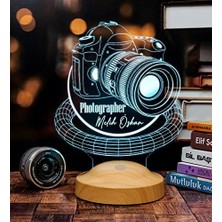 Fotoğrafçıya Hediye Fotoğraf Makinesi Kişiye Özel 3D Halkalı LED Lamba