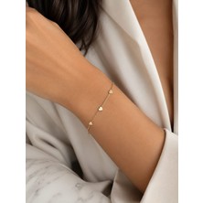 Livaz Accessories Kadın Çelik Bıleklık Kararmaz  14K Altın Renk Vip Serisi