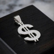 Ebrar Silver Gümüş Dolar Kolye Ucu 925 Ayar Gümüş Dolar Figürlü Unisex Kolye Ucu