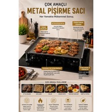 Thorqart Ocak Üstü Kare Saç Gözleme Yufka Ekmek Bazlama Sacı Mangal Köfte Saç Kavurma Izgara Bombeli