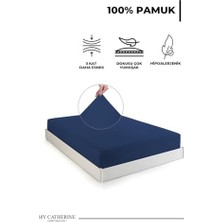 Lastikli & Hipoalerjenik Çarşaf |%100 Pamuk Çarşaf Penye Kumaş | Tek-Çift Kişilik-Battal Boy Çarşaf -LACIVERT-200X200, Luxcarsaf