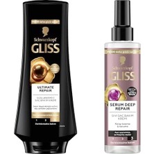 Gliss Repair Saç Bakım Kremi 360 ml + Gliss Serum Deep Repair Sıvı Saç Kremi (200 Ml)