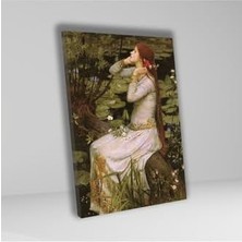 Tekli Dikey Kanvas Duvar Tablosu Ophelia Hamlet 1894, 50 x 70
