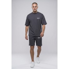 Backlain Mod Style Erkek Oversize 2’li Takım Şort %100 Pamuk Rahat Kalıp