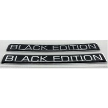 Edition Silver Siyah 3D Logo Sticker 2 Adet