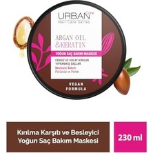 Argan Yağı & Keratin Kolay Kırılan Saçlara Özel Yoğun Saç Bakım Maskesi 230 Ml- Vegan